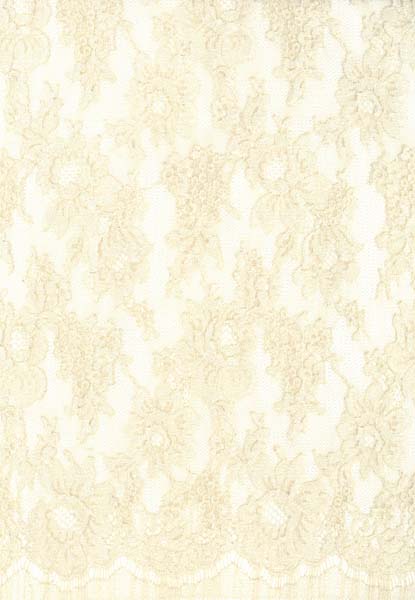 FRENCH CORDED LACE (140cm) - LIGHT BEIGE/OYSTER
